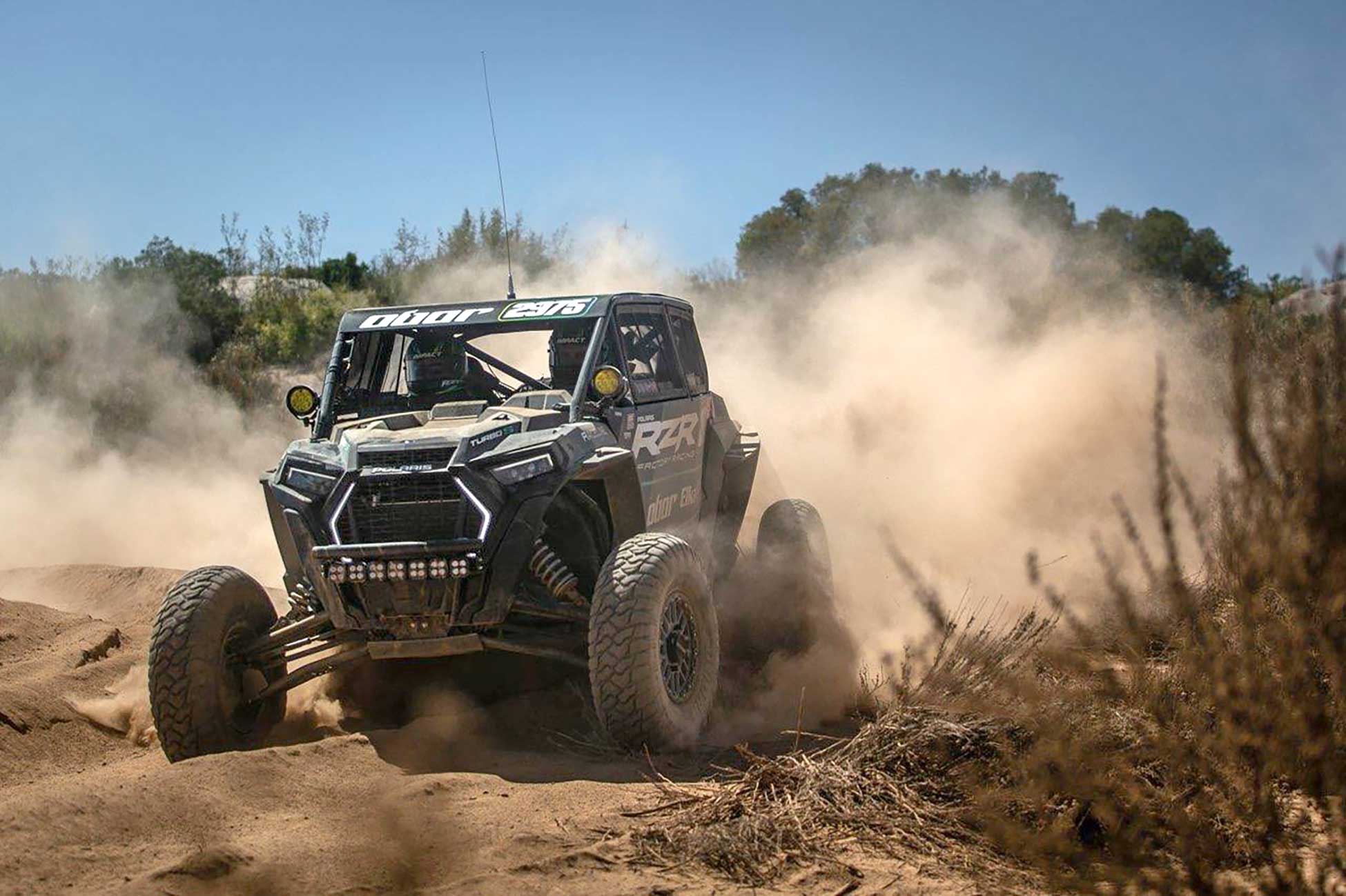 Mike Cafro's Team OBOR Factory Polaris RZR dusty roost