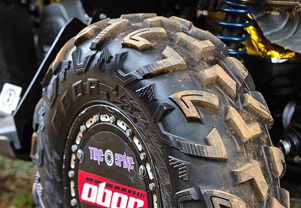 OBOR Piranha UTV and ATV tires feature engineered tread lugs: Designed to withstand the toughest conditions, providing superior puncture resistance.